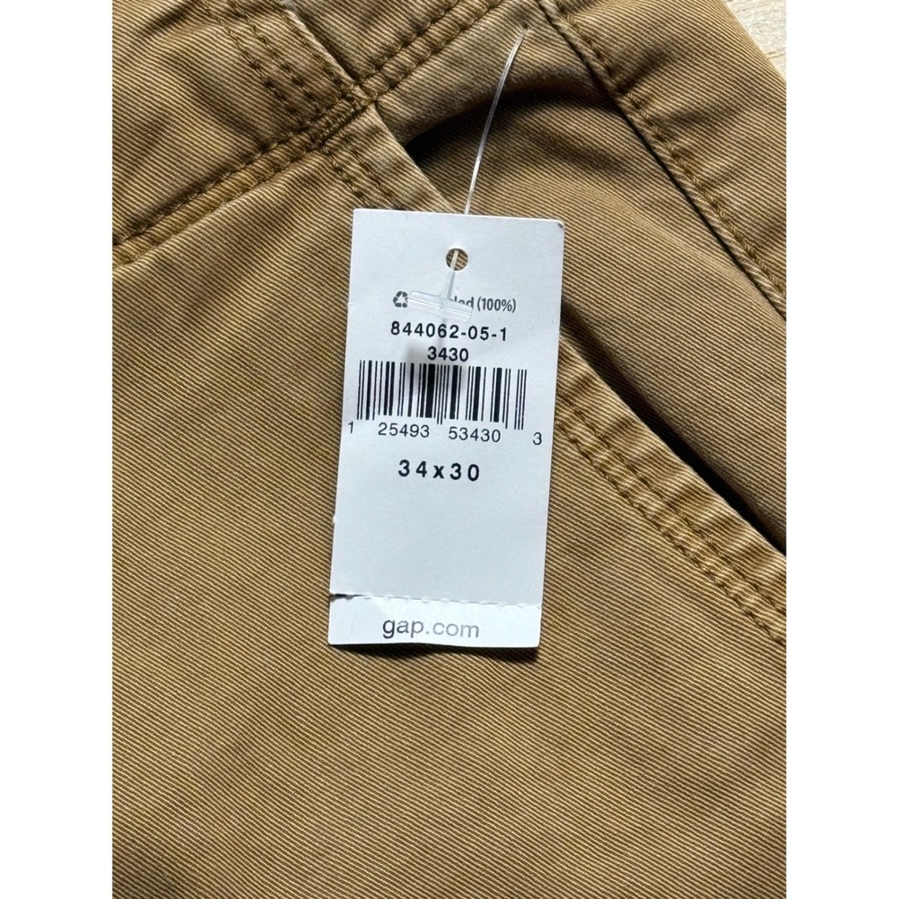 Gap For Good Mens Slim Fit Chinos Tan Khaki Casual Pants 34x30 NEW - Picture 3 of 8